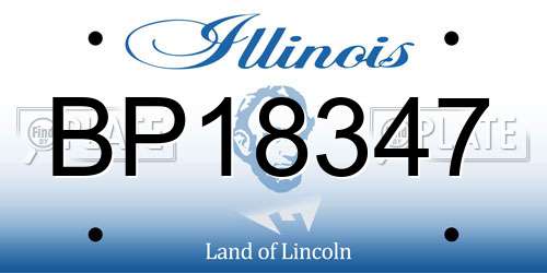 BP18347 Illinois License Plate