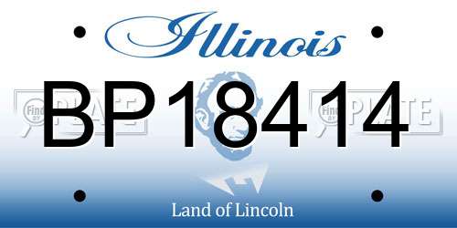 BP18414 Illinois License Plate