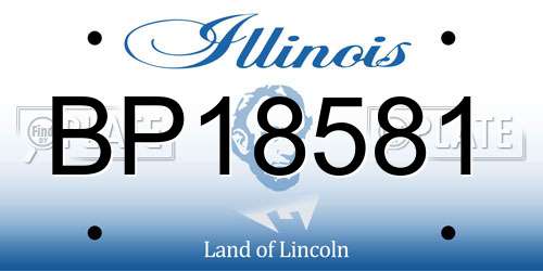 BP18581 Illinois License Plate
