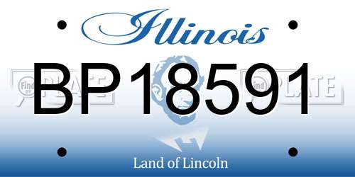 BP18591 Illinois License Plate