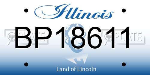BP18611 Illinois License Plate