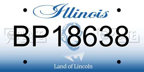 BP18638 Illinois License Plate