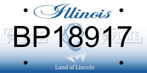 BP18917 Illinois License Plate