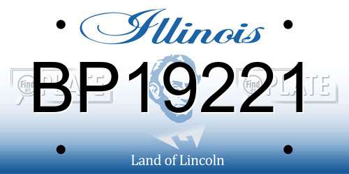 BP19221 Illinois License Plate