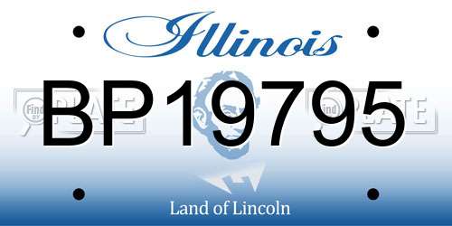 BP19795 Illinois License Plate