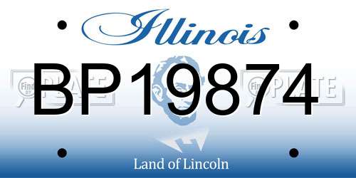 BP19874 Illinois License Plate