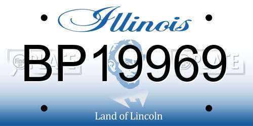 BP19969 Illinois License Plate