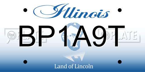BP1A9T Illinois License Plate