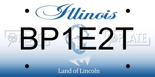 BP1E2T Illinois License Plate