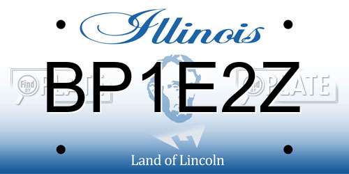 BP1E2Z Illinois License Plate