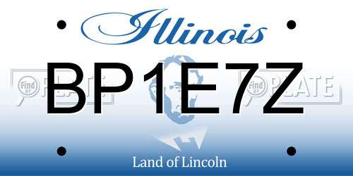 BP1E7Z Illinois License Plate