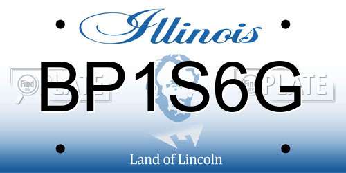 BP1S6G Illinois License Plate