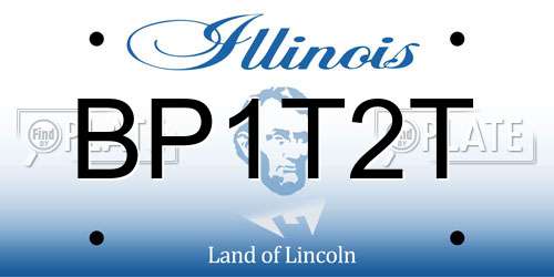 BP1T2T Illinois License Plate
