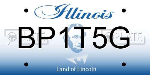 BP1T5G Illinois License Plate