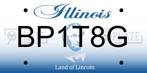BP1T8G Illinois License Plate