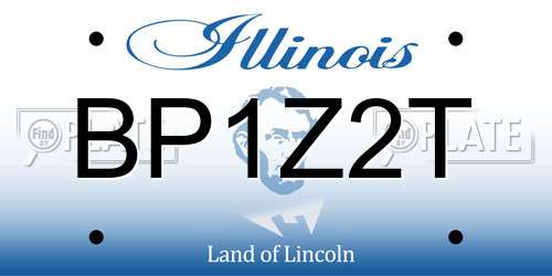 BP1Z2T Illinois License Plate