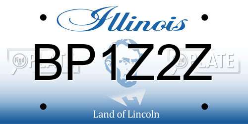 BP1Z2Z Illinois License Plate