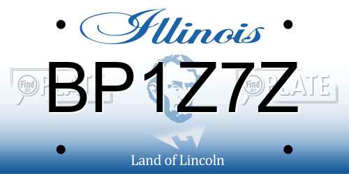 BP1Z7Z Illinois License Plate