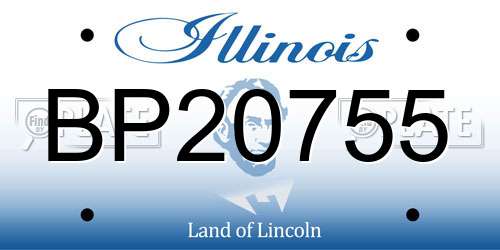BP20755 Illinois License Plate