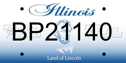 BP21140 Illinois License Plate