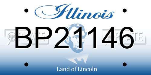 BP21146 Illinois License Plate