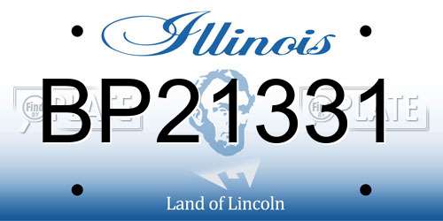 BP21331 Illinois License Plate