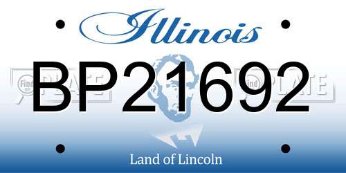 BP21692 Illinois License Plate