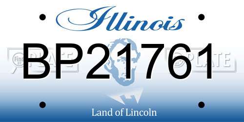 BP21761 Illinois License Plate