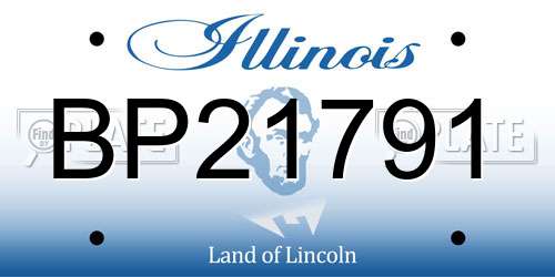 BP21791 Illinois License Plate