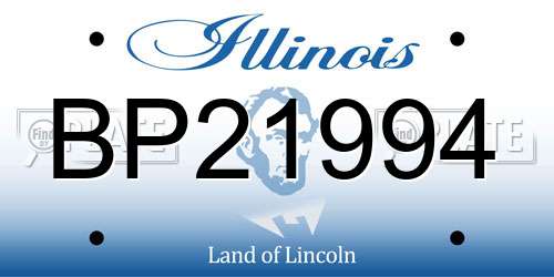 BP21994 Illinois License Plate