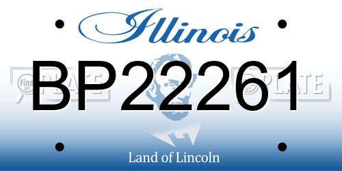 BP22261 Illinois License Plate