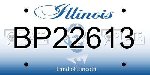 BP22613 Illinois License Plate