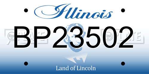 BP23502 Illinois License Plate