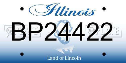 BP24422 Illinois License Plate