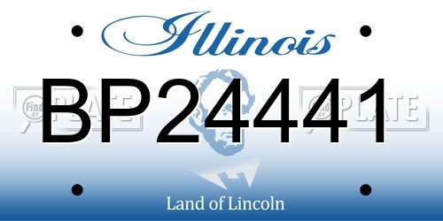 BP24441 Illinois License Plate