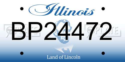 BP24472 Illinois License Plate