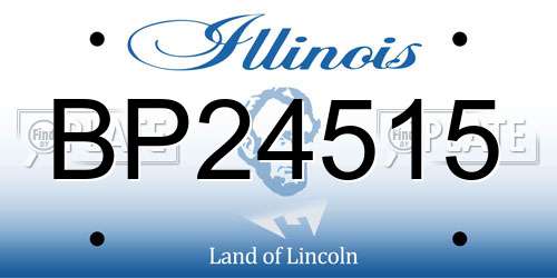 BP24515 Illinois License Plate