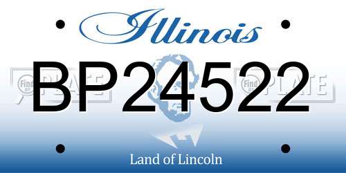 BP24522 Illinois License Plate