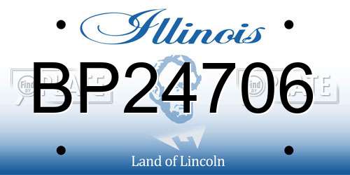 BP24706 Illinois License Plate