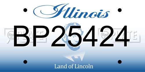 BP25424 Illinois License Plate