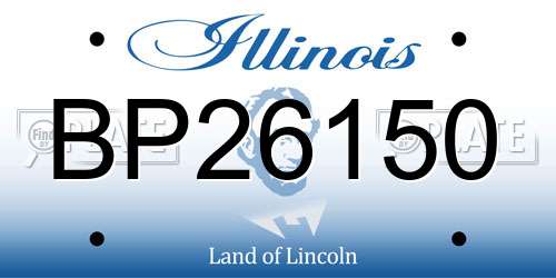 BP26150 Illinois License Plate