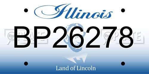 BP26278 Illinois License Plate