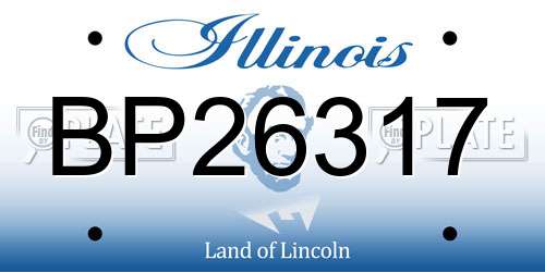 BP26317 Illinois License Plate