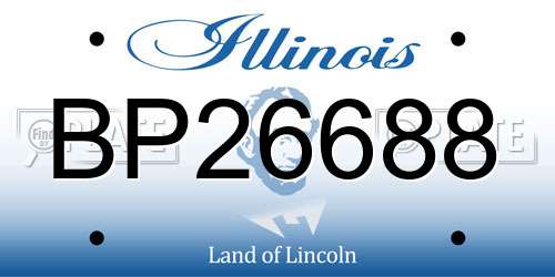 BP26688 Illinois License Plate