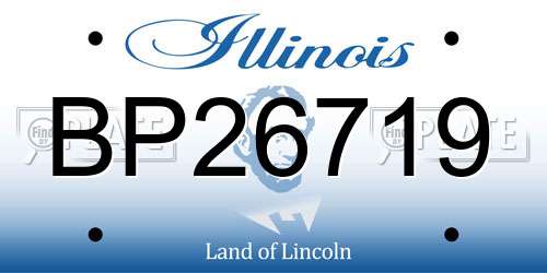 BP26719 Illinois License Plate