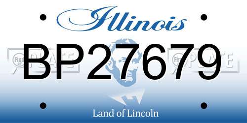 BP27679 Illinois License Plate