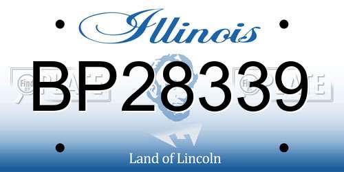 BP28339 Illinois License Plate