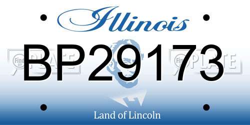 BP29173 Illinois License Plate