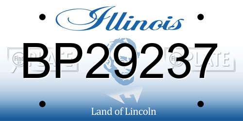BP29237 Illinois License Plate