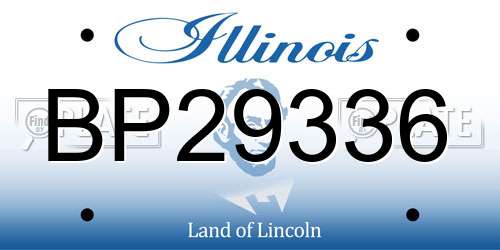 BP29336 Illinois License Plate